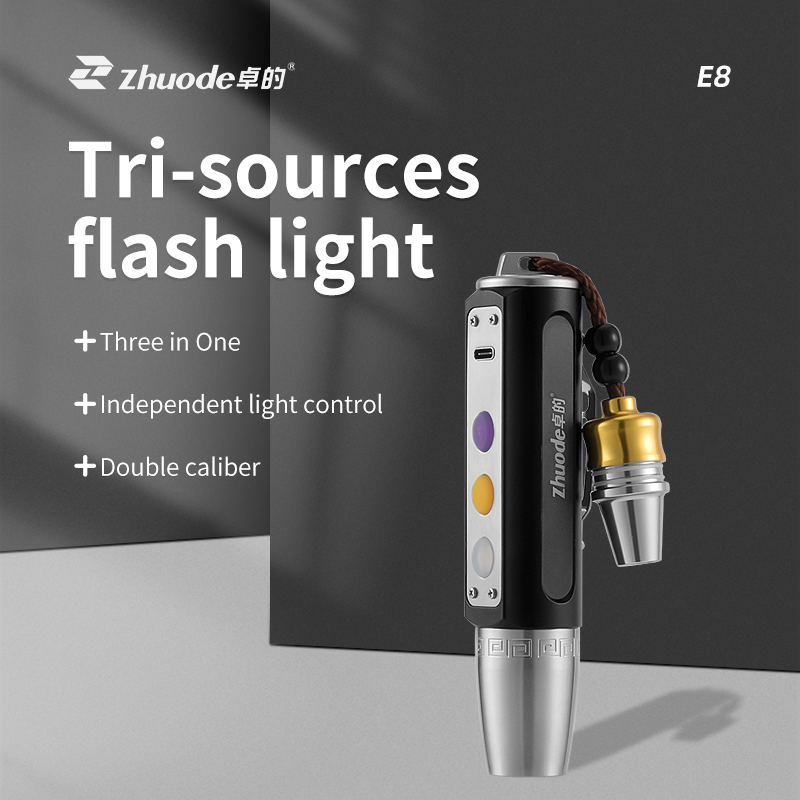 Tri-sources flash light E8