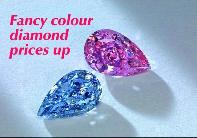 Fancy colour diamond prices up on US rebound