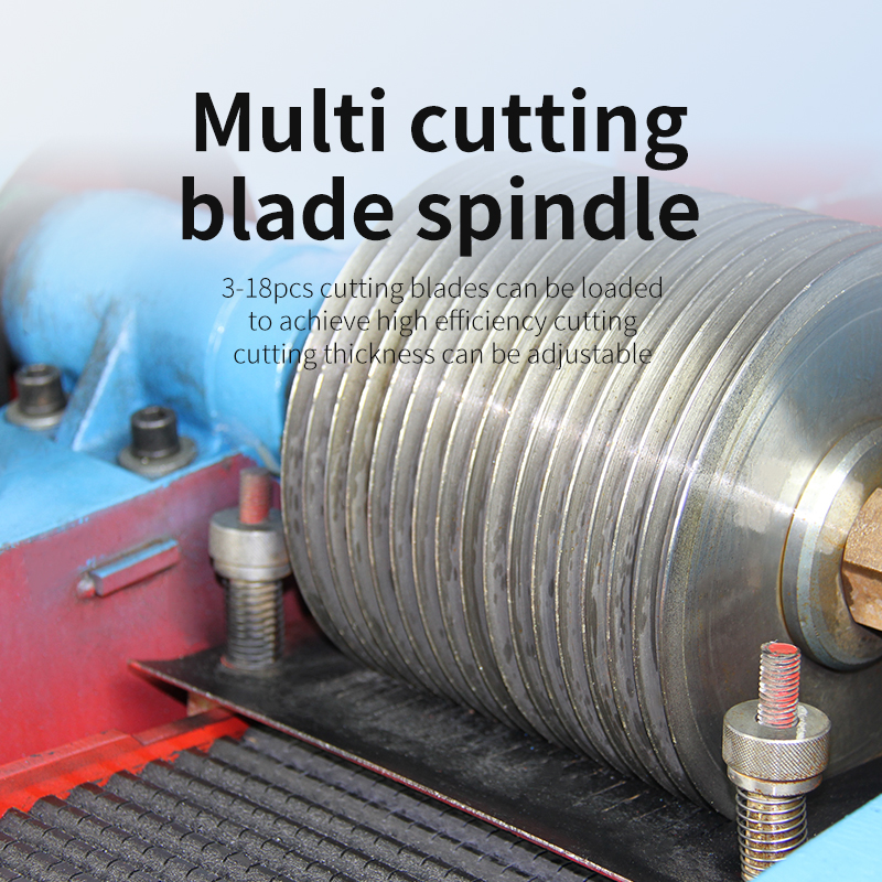 Multi-pieces strips/cubes sawing machine