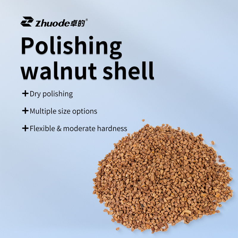 Polishing walnut shell